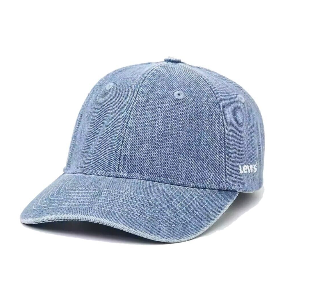 MENS LADIES RED TAB BATWING DENIM BASEBALL CAP 235285 LIGHT