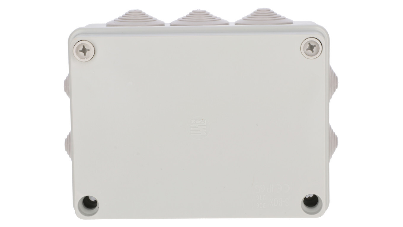 Hermetic box 150x110x70, 10 IP55 glands, gray S-BOX 306 /T2UK