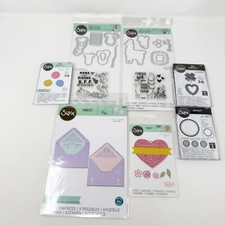 Sizzix Clear Stamps and Cutting Dies Bundle Love Lucky Hearts NEW