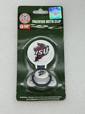 ISU Pacifier With Clip NWT Collegiate Licensed Product Iowa state university
