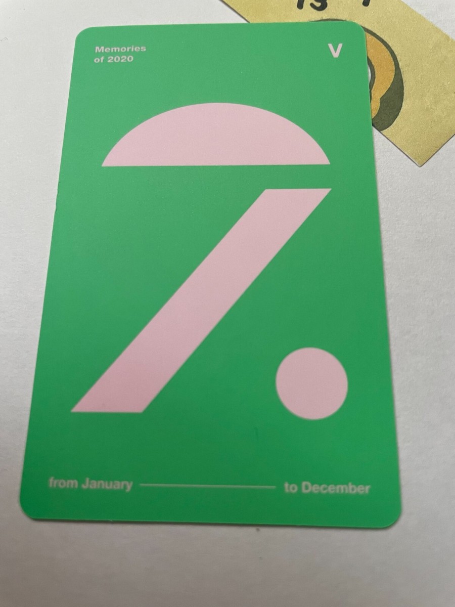 BTS V Taehyung MEMORIES OF 2020 Official Photocard DVD photo