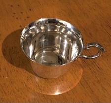 Old Oneida Silverplate Baby Cup Mug With Handle Logo Engraved Vintage America