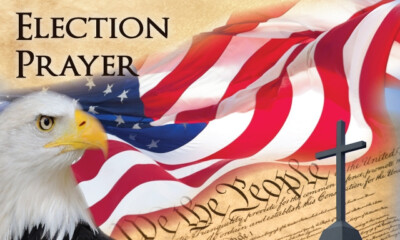 Election Prayer, LAMINATED Holy Card, 3-pack, with 2 Free Bonus Cards Included
