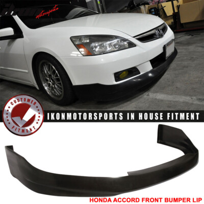 Fits 06-07 Honda Accord Sedan HFP Style Front Bumper Lip Spoiler Unpainted PU