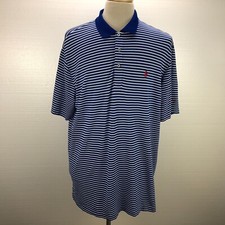 Ralph Lauren Golf XL Blue Stripes Short Sleeve Button-Up Men's Polo Shirt