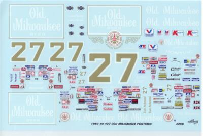 Powerslide 256  #27 Old Milwaukee 1983-85 Tim Richmond 1/24 Decal Nascar