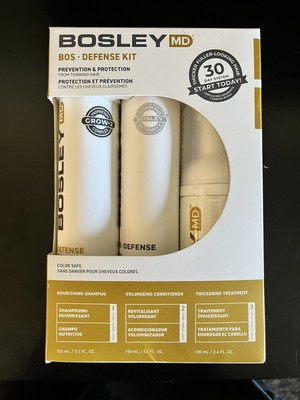 Bosley MD Color Safe Defense Kit for Thinning Hair Three Piece Kit