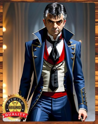 Rowan Atkinson - Dracula - Mr. Bean - Art To Be Signed - Metal Sign 11 x 14