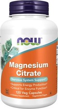 NOW Foods Magnesium Citrate 400 mg 120 Veg Caps