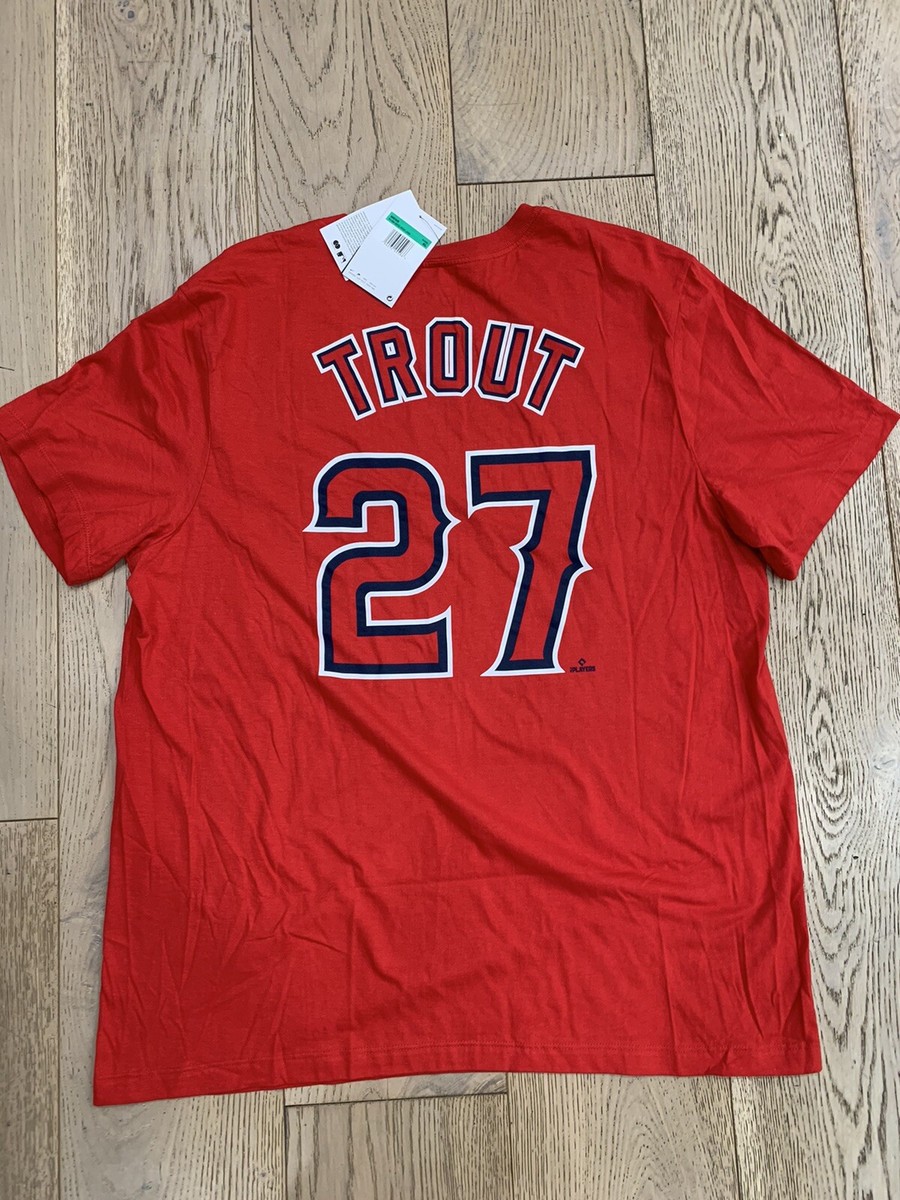 Mike Trout Nike Anaheim Angels T-Shirt #27 Brand New With Tags Size XL