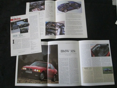BMW Serie 3 325i 1992-1994 sedán temprano E36 catálogo de prueba conjunto de 6 folletos de ventas paquete - Imagen 3 de 3