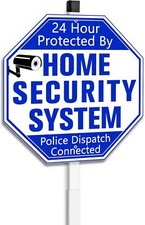 Home Security System Signs for Yard, Security Yard Signs with Stake, Protecte...