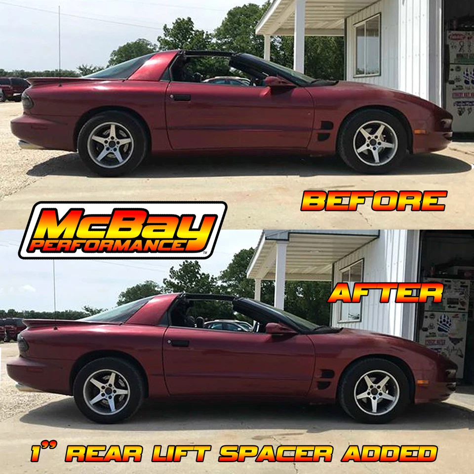 Juego de kit de elevación espaciador de resorte helicoidal trasero de aluminio de 1" par años 60-00 Olds Pontiac EE. UU. Foto 3 de 4