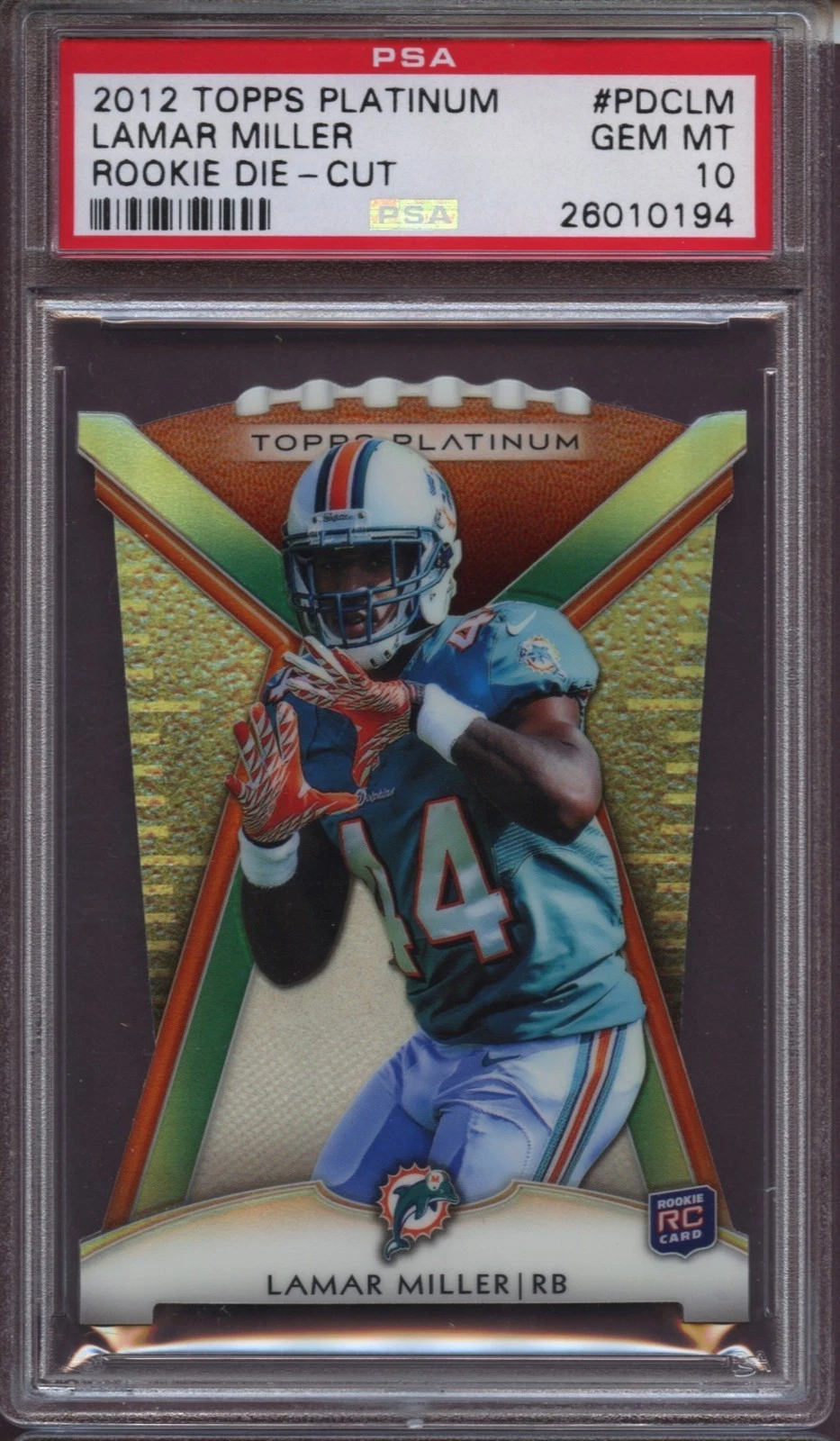 Lamar Miller Topps Platinum Rookie Die-Cut #PDCLM Base