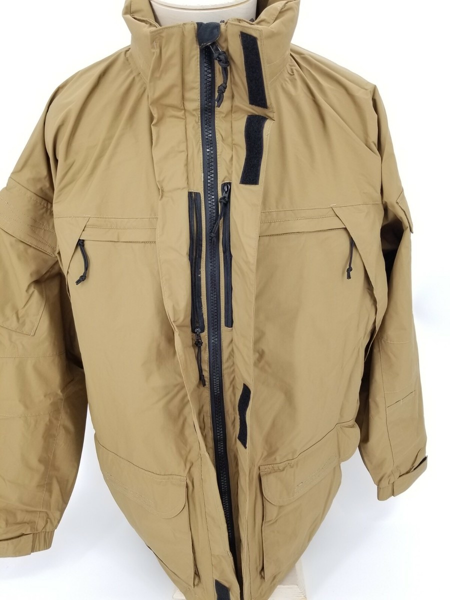 Woolrich Elite Waterproof Breathable Tactical Parka Jacket SMALL Coyote Brown