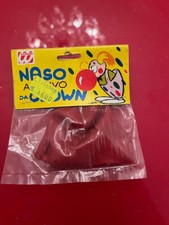 VINTAGE SCHERZO DI CARNEVALE  JOKE NEW ANNI 80 NASO ADESIVO CLOWN