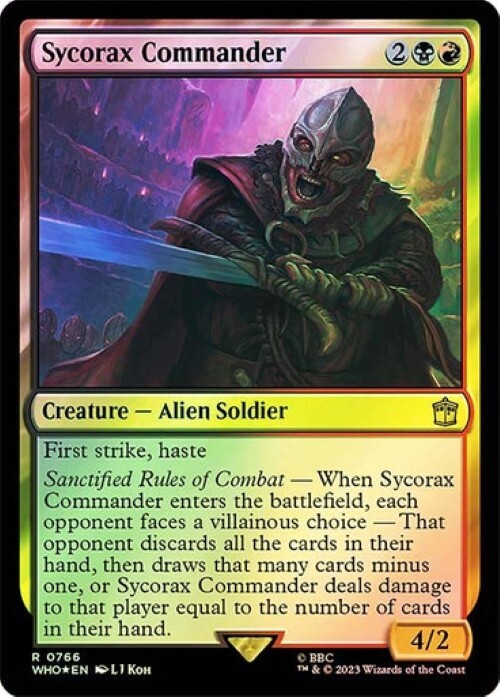 Sycorax Commander (NM) SURGEFOIL #766 Doctor Who Magic Gathering card MTG |  eBay