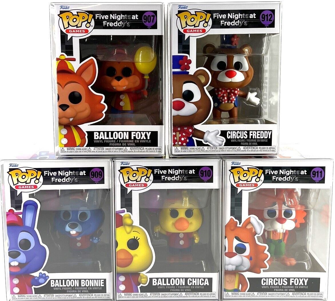 Five Nights at Freddy's FNAF Balloon Foxy Freddy Circus Bonnie Set of 5  Plush