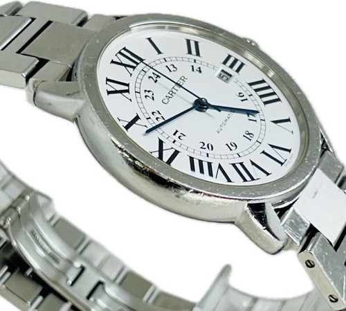 Discount Cartier Ronde Solo W6701011 3802 White Automatic Watch Excellent A2247 - Picture 5 of 13