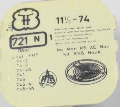 Balancier Complet Pour Montre FHF 10 1/2 552 – Pièce Horlogerie Neuve