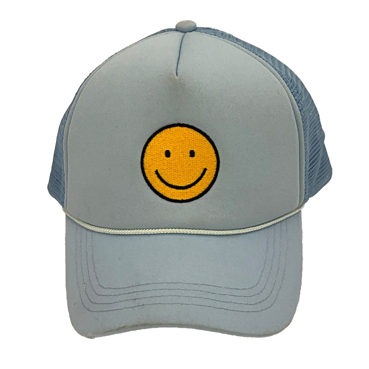 NWT AVIATOR NATION SMILEY VINTAGE TRUCKER HAT + STICKERS Pink Smile Face Trucker Hat | Summer Preppy Hat - Etsy main image 4