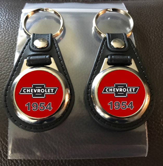CHEVROLET 1954 KEYCHAIN 2 PACK RED BLACK eBay