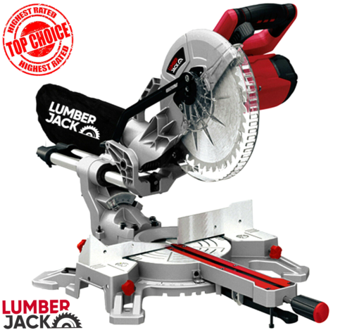 Mitre Saw 254mm Sliding Compound +45°/-45° Bevel Cut with Laser Guide 1800W 240V - Picture 1 of 10