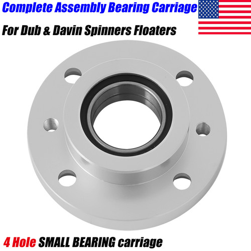 Complete Assembly Bearing Carriage For Dub Davin Spinners Floaters Small 4 Hole - Foto 1 di 8