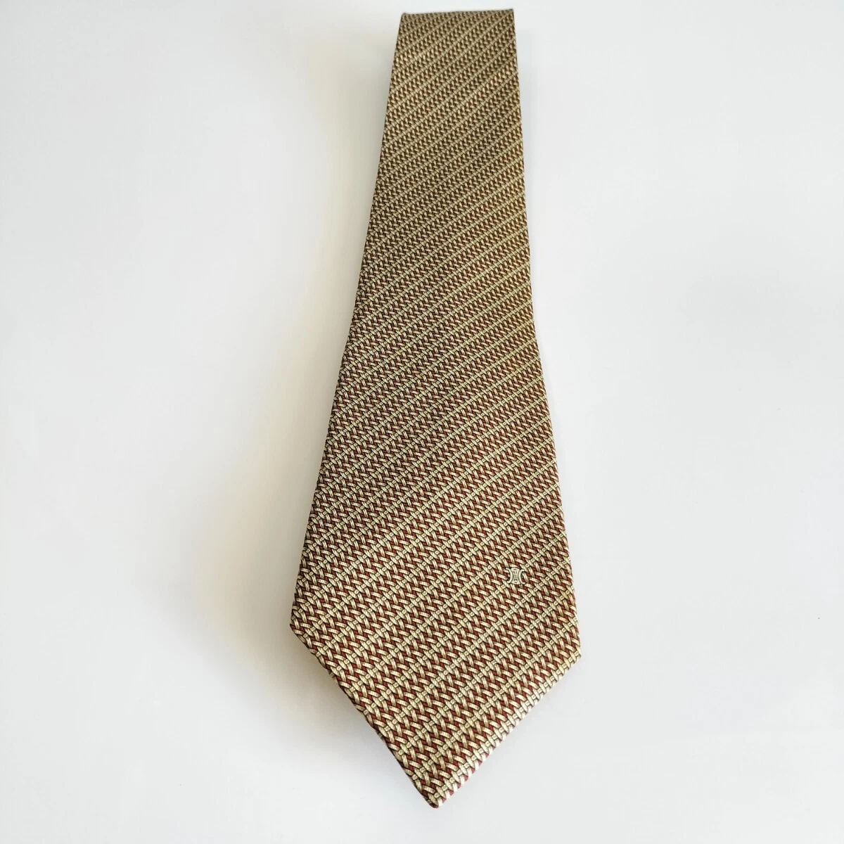 CELINE cravatta uomo seta originale usata cravatta abito classico lusso multicolore A85