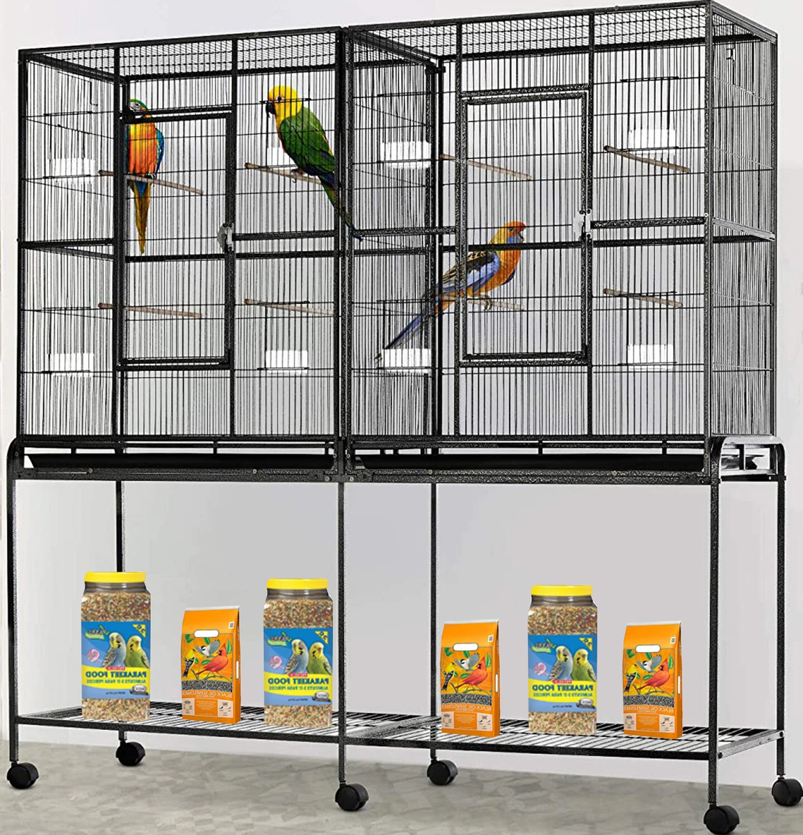 Double flight hotsell bird cage