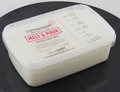 STEPHENSON'S Shea Butter 1kg Melt and Pour Soap Base - SLS Free - Soap Making