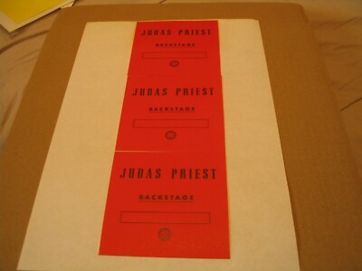 JUDAS PRIEST LOT 3 BACKSTAGE 1988 SPAIN COMPLETE GLUED