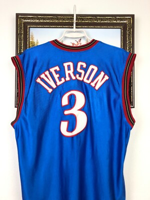 100% Authentic Allen Iverson Vintage Champion 76ers Sixers Jersey