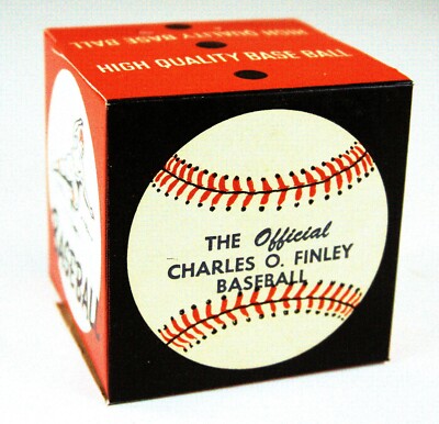 VINTAGE 1973 CHARLES O. FINLEY ORANGE BASEBALL UNOPENED BOX RARELY