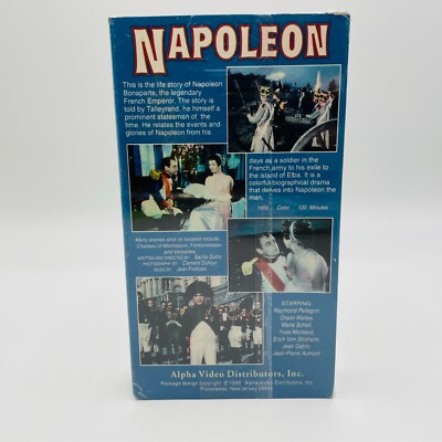 Napoleon VHS Movie Film Raymond Pellegrin Orson Welles NEW SEALED