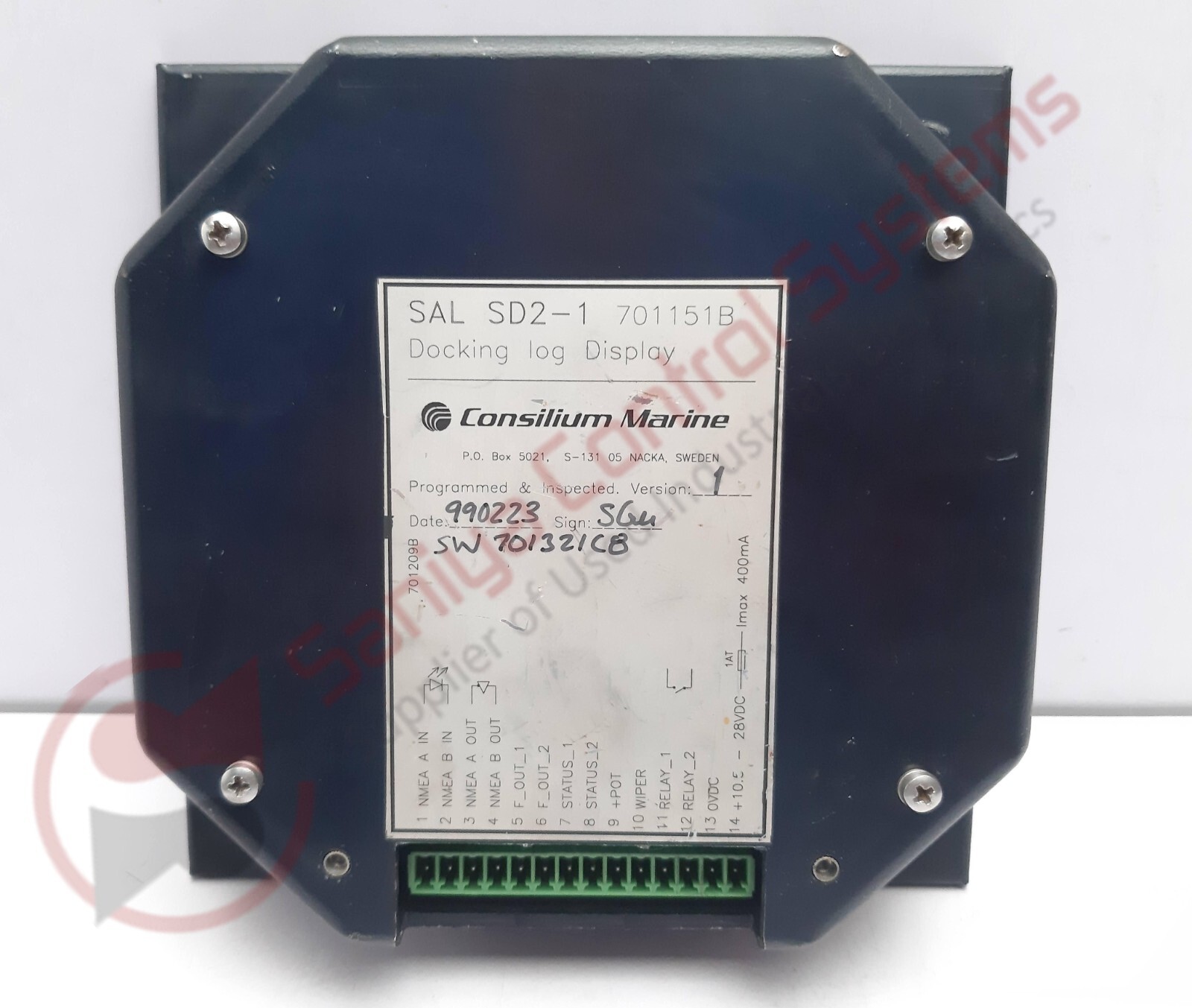 CONSILIUM MARINE SAL D2-1 DOCKING LOG DISPLAY