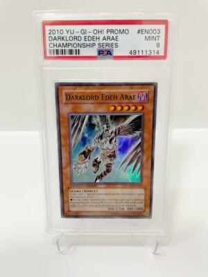 Yu Gi Oh Card Psa9 Mint Ycs Promo Darklord Edeh Arae Super Rare Mint Ebay