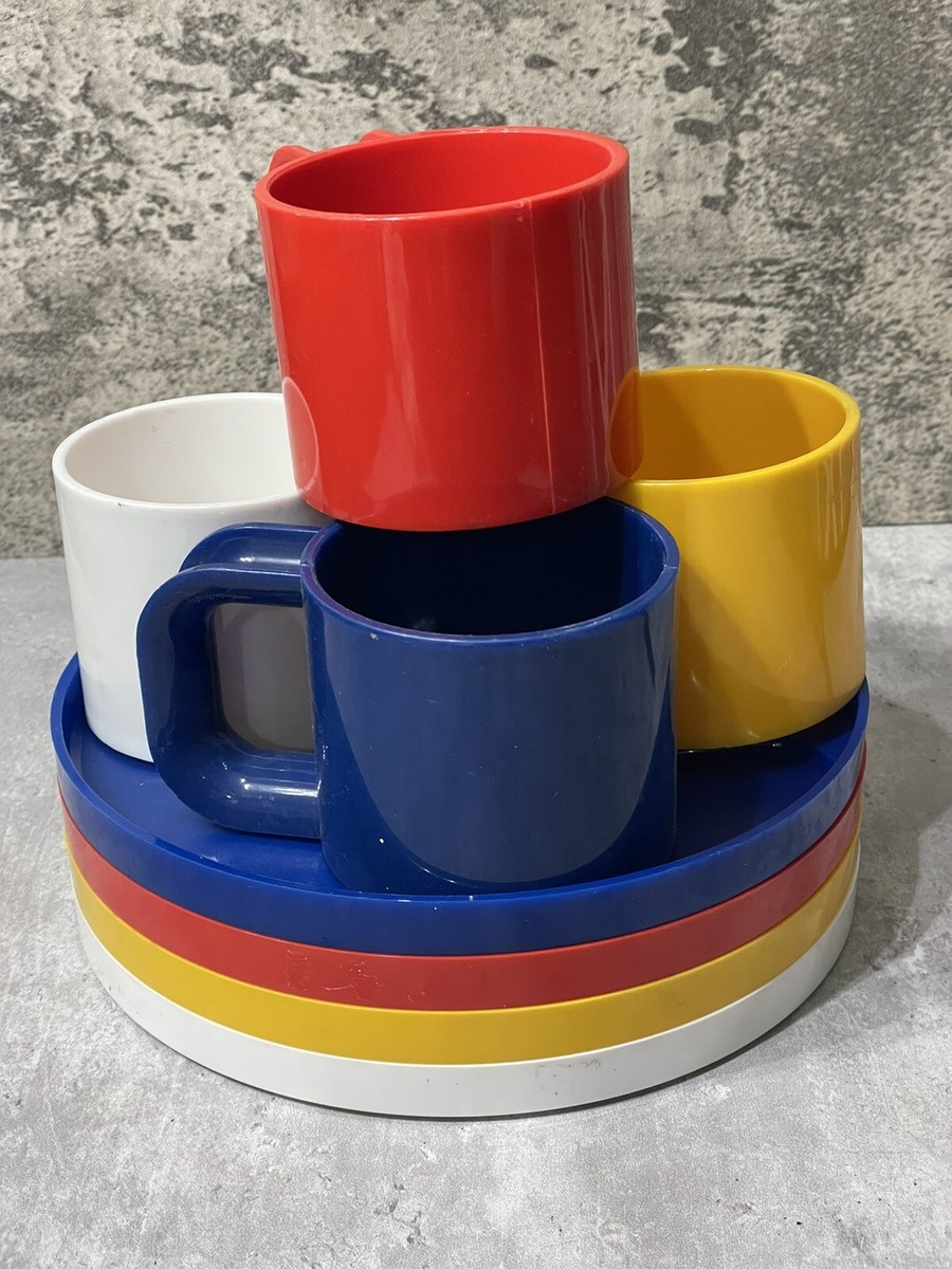 Vintage Ingrid of Chicago Mini Snack Set Four Mugs Plates 60640