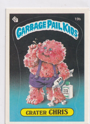 GPK Card Crater Chris 1985 Topps Garbage Pail Kids Series 1 #19B