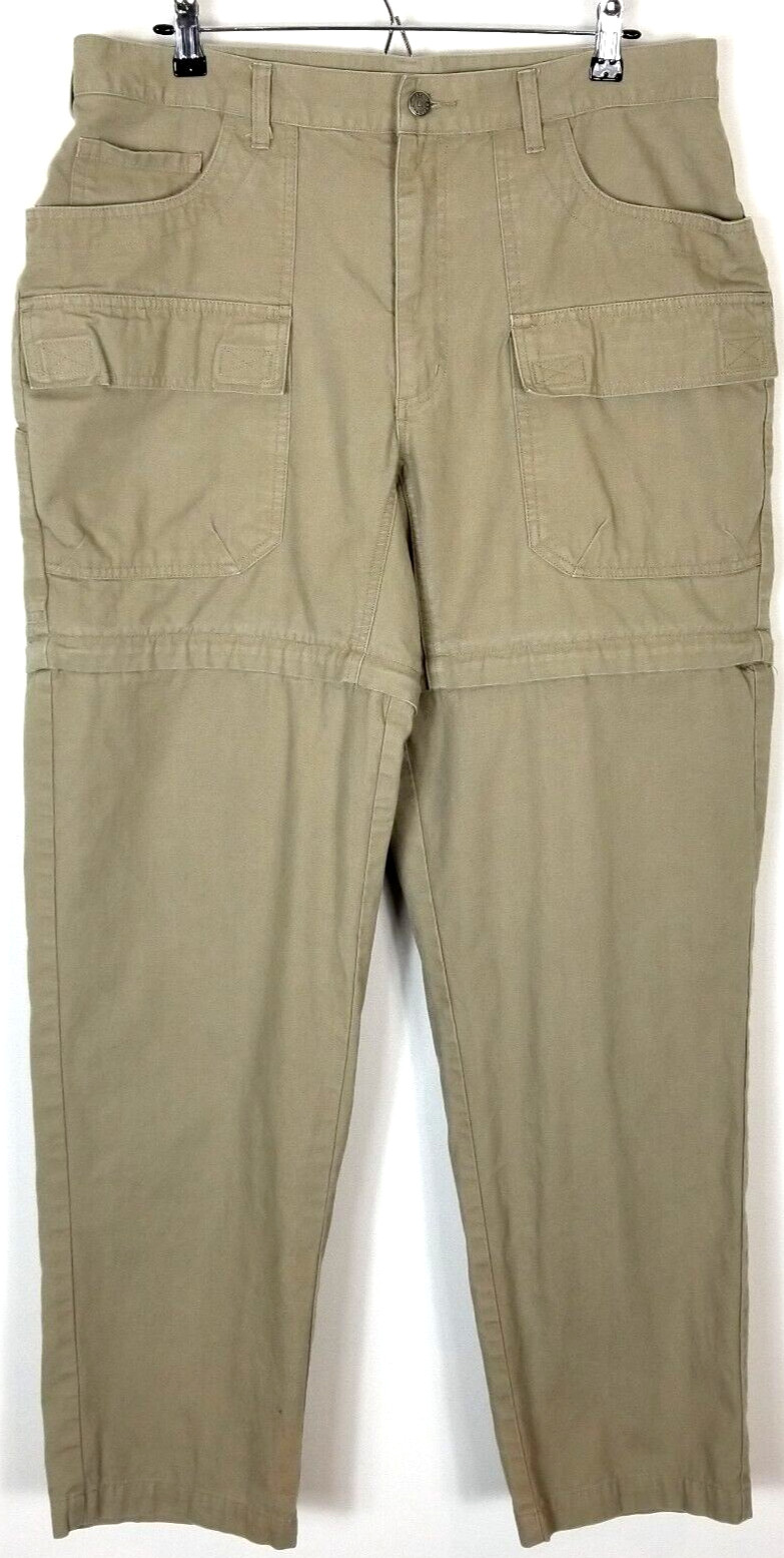 REI Men Outdoor Convertible Cargo Hiking Pants Tan 36… Gem