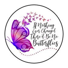 30 BUTTERFLIES ENVELOPE SEALS LABELS STICKERS 1.5" ROUND ENCOURAGEMENT POSITIVE