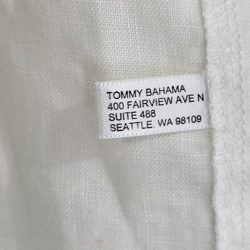 Tommy Bahama Relax Shirt Men Big 4XB White 100% Linen Long Sleeve Button Up - 第 8/14 張圖片