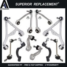 Front & Rear Upper Control Arms, Links & Tie Rod Kit 10p for JAGUAR S-TYPE 02-08