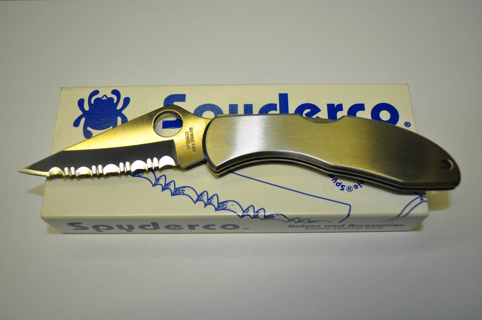 Spyderco Delica II 4-" AUS-6 Steel SpyderEdge Knife C11S 01/02/01