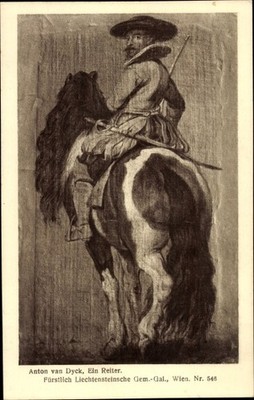 Artist Postcard Dyck, A. v., A Rider, Horse, Sword - 4123662