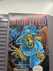 Uninvited Nintendo NES Cart, 1991 Rare Game, Tested Working