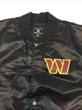 Washington Commanders Jacket Men Black NFL Football Varsity 2XL Adaptive