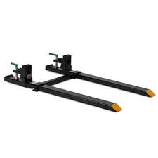 Titan Attachments 60" Medium-Duty Clamp-on Pallet Forks Adjustable Bar