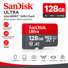 SanDisk Ultra 128GB microSDXC Class 10 Memory Card UHS-I 120MB/s + SD Adapter