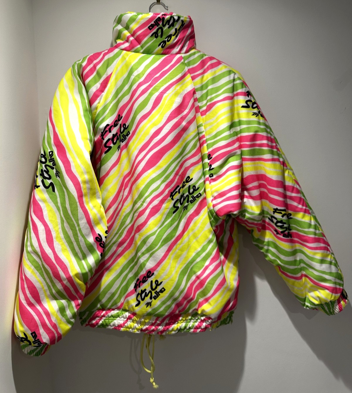 ELHO FREESTYLE vintage 1990s Ski Jacket BOLD COLOURS Retro L/XL Pink Zebra Neon image 6